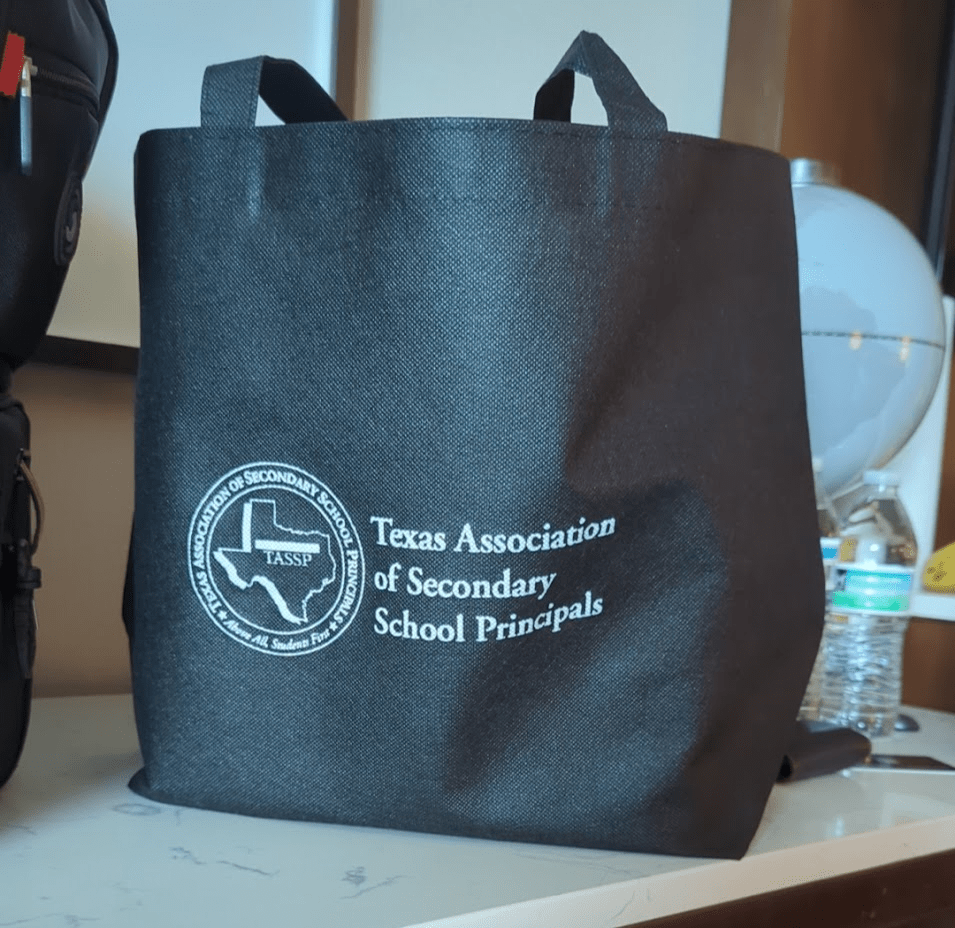 The gift bag from the Principal Party. And yes, TASSP is a real thing.